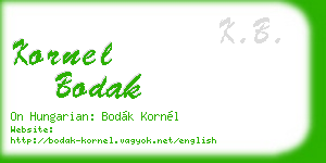 kornel bodak business card